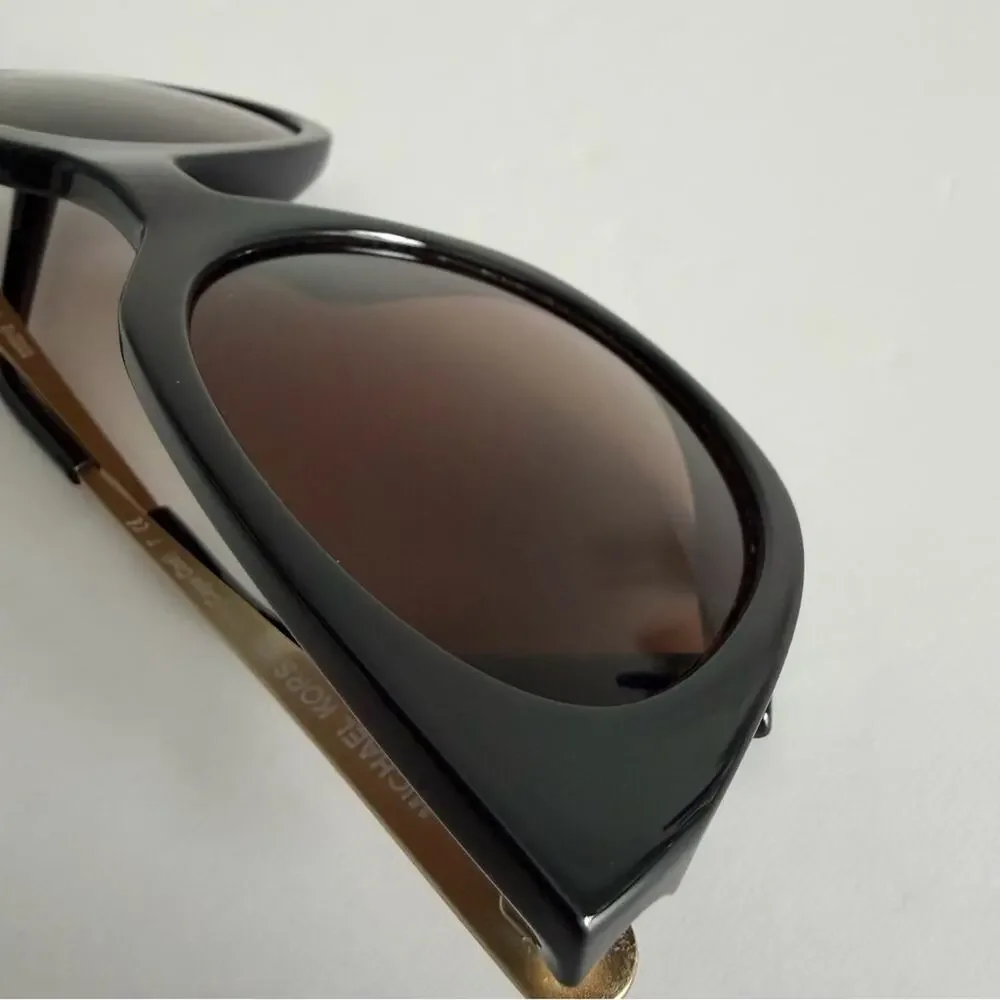 Michael Kors Cape Cod Oversized Sunglasses Black Gold